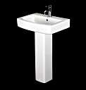 Affine Full Pedestal 560mm 1 Tap Hole Bathroom Basin