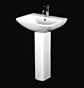 Ceramica Marseille Cloakroom Suite with Close Coupled Toilet & Full Pedestal Basin