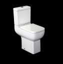 Affine Amelie Cloakroom Suite with Comfort Height Close Coupled Toilet & Full Pedestal Basin