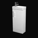 Artis Breeze White Gloss Freestanding Cloakroom Vanity Unit with Basin - 400mm