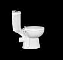 Essentials Cloakroom Suite with Close Coupled Toilet & Full Pedestal Basin - 2 Tap Holes
