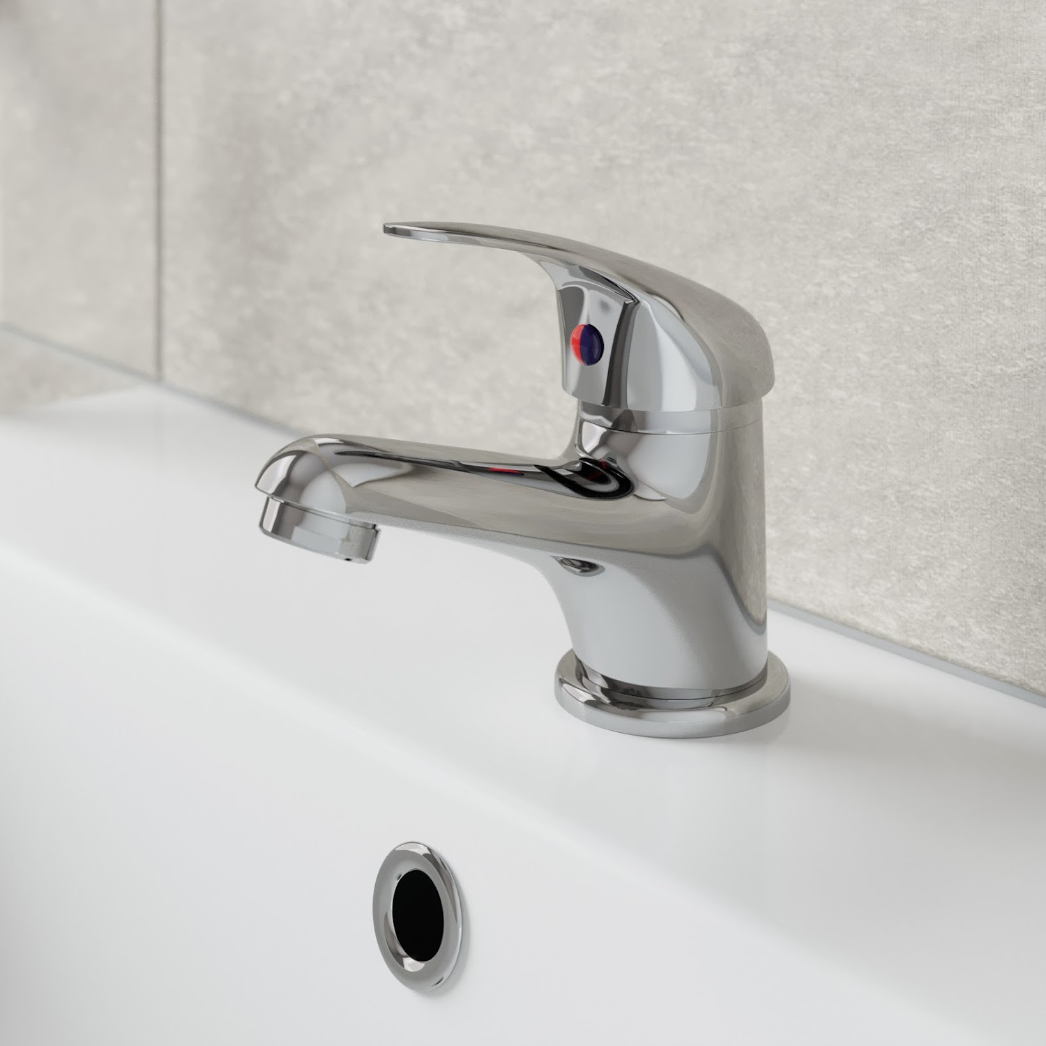Bathroom Basin Sink Monobloc Mixer Tap Chrome Finish Curved Modern Single Lever 5056093610478 Ebay