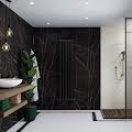 Black Bathroom Collection - Wall Panels
